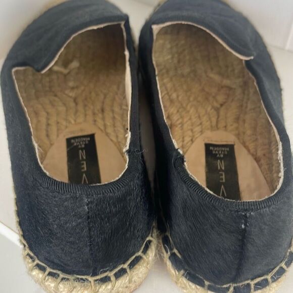 Steve Madden Lanii Hair Calf Espadrille Loafers 7 - Picture 7 of 12